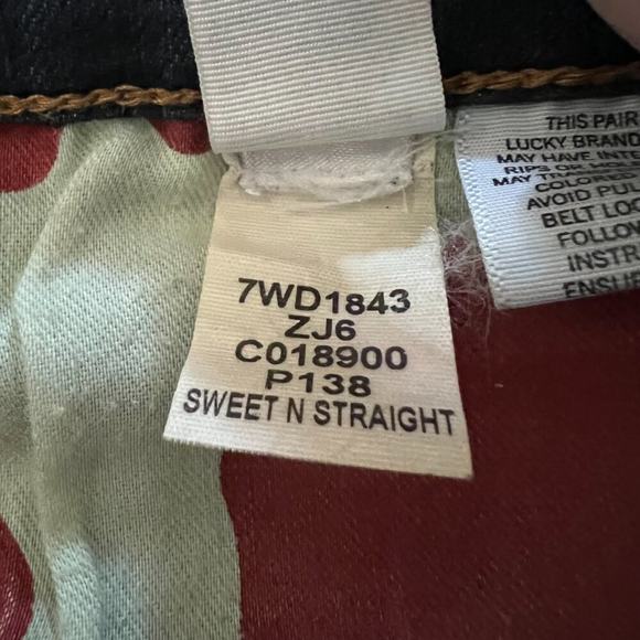 LUCKY BRAND Sweet n Straight Mid-Rise Dark Wash Jeans Womens Size 6 - Picture 10 of 12